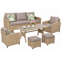 zestaw mebli ogrodowych technorattan stół sofa fotel komplet wypoczynkowy