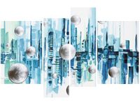 130CM 85 OBRAZ 4 ELEM MIASTO ZE SNU ŚCIENNY