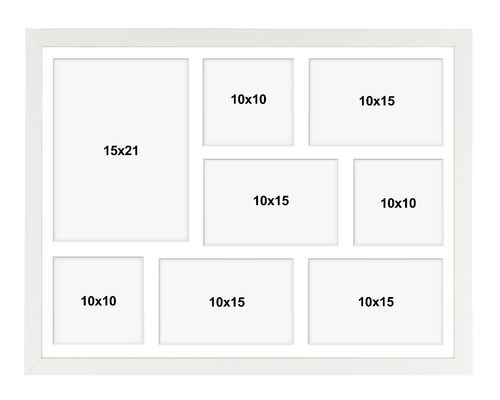 Ramka na 8 zdjęć Hekla 40x50x8 MDF galeria zdjęć biały 1szt. na Arena.pl