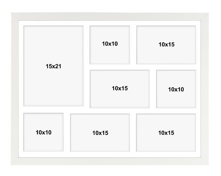 Ramka na 8 zdjęć Hekla 40x50x8 MDF galeria zdjęć biały 1szt. zdjęcie 3
