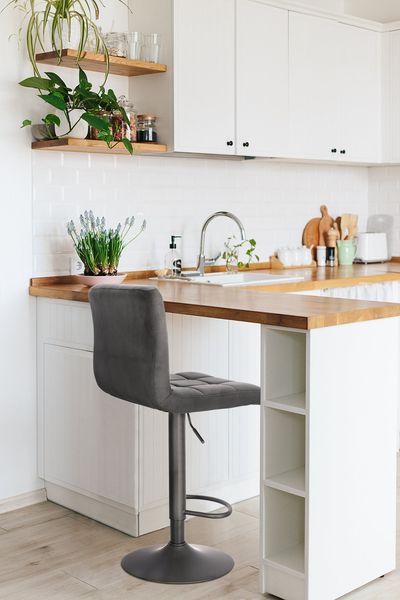 Krzesło barowe regulowane Dafne VIC czarne zdjęcie 4