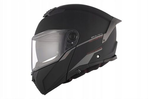 Kask motocyklowy szczękowy MT ATOM 2 SV SOLID MATT BLACK czarny mat GRATISY na Arena.pl