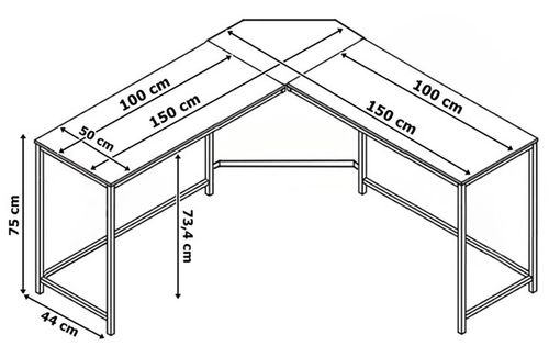 Biurko narożne BRAGA RUSTIC na Arena.pl
