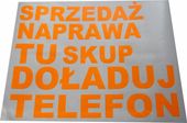 LITERY plotowane wycinane cyfry samoprzylepne NAPISY naklejki z folii