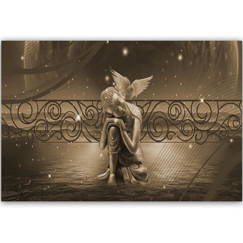Deco Panel, Budda z ptakiem 1 120x80 na Arena.pl