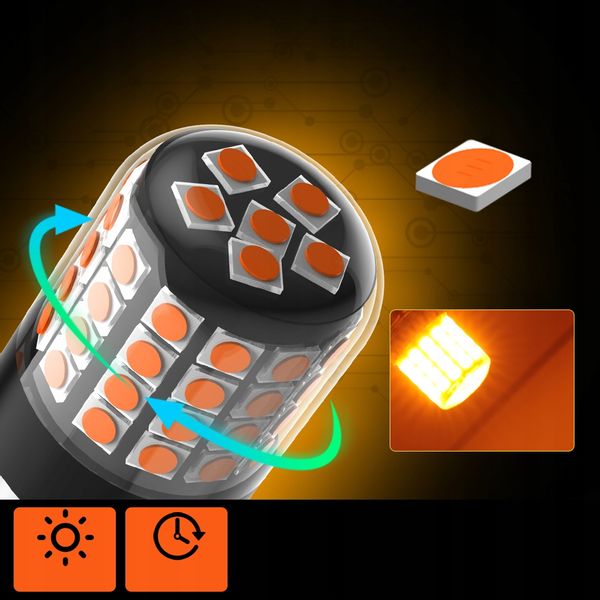 ŻARÓWKA LED PY21W XSTORM POMARAŃCZOWA KIERUNEK CAN zdjęcie 4