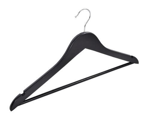 Wieszak drewniany RONDO komplet 10 szt czarny na Arena.pl