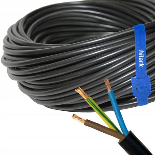 Przewód kabel H05VV-F OWY 3x1,5mm2 na PRZEDŁUŻ 50m czarny na Arena.pl
