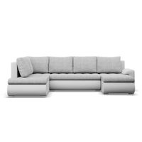 Duży narożnik U, lewostronny, BOSCO, ekoskóra, 300cm, biały| TYLETEGOTU