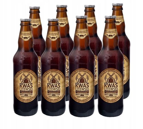 Kwas Chlebowy Litewski Oryginalny Napój Gazowany GRILL / 8 X 500ml na Arena.pl