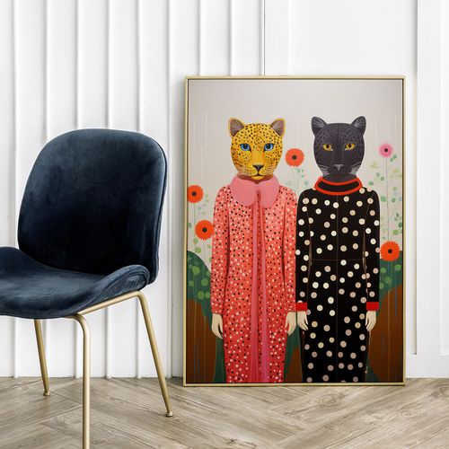 Plakat portret koty lampart 40x50 cm na Arena.pl