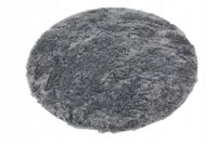 Dywan Elsimone Carpet szary okrągły shaggy 120x120 cm mikrofibra