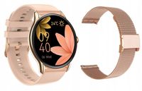 Zegarek smartwatch damski okrągły funkcje rozmowy NA PREZENT + Bransoleta