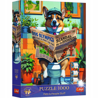 PUZZLE 1000 PREMIUM CORGI W TOALECIE 12140