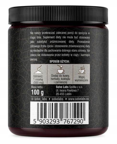 Chaga Błyskoporek podkorowy 100G SOLVE LABS zdjęcie 7