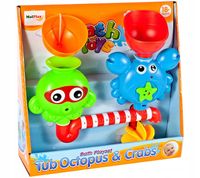OŚMIORNICZKA I KRAB FONTANNA PRZELEWOWA ZABAWKA DO KĄPIELI WANNY WODY