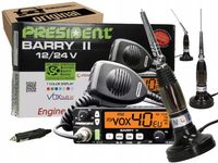 ZESTAW CB RADIO PRESIDENT BARRY II 12/24V ANTENA MAGNES MAGNETYCZNA A3K A1G