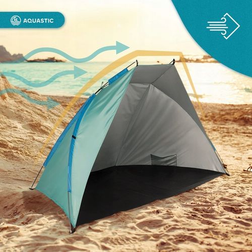 Namiot plażowy AQUASTIC Concielo turkusowy OS UPF 50+ Ochrona przed słońcem na Arena.pl