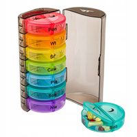 Kasetka pudełko pojemnik tygodniowy na leki Rea Tape cylinder czarny