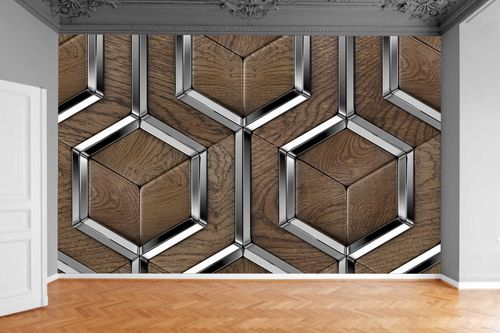 Fototapeta DESKI SREBRNE CHROMOWANE LINIE 300x210 na Arena.pl