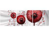 90 80CM OBRAZ T3 ELEM CZERWONE DMUCHAWCE 3 DRUK ŚCIENNY