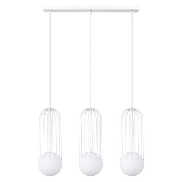 Lampa wisząca BRINA 3L biała zdjęcie 1