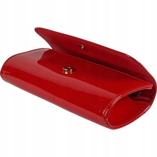 Torebka kopertówka wizytowa wieczorowa czerwona lakierowana na Arena.pl