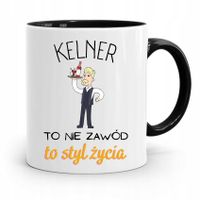 Dla Kelnera Kubek Czarny Kelner To Styl Życia Z Nadrukiem Ze Zdjęciem