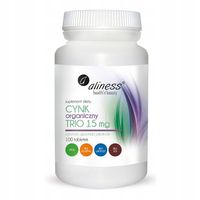 ALINESS CYNK ORGANICZNY TRIO 15 mg 100 tabl ODPORNOŚĆ TESTOSTERON PAZNOKCIE