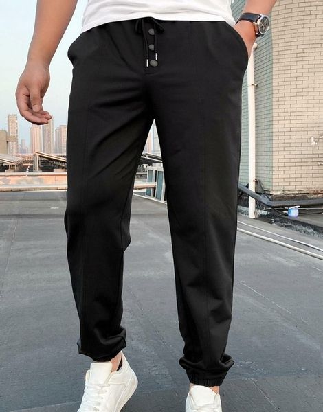 CZARNE SPODNIE DRESOWE JOGGERY KLASYCZNE GŁADKIE GUZIKI SHEIN S zdjęcie 1