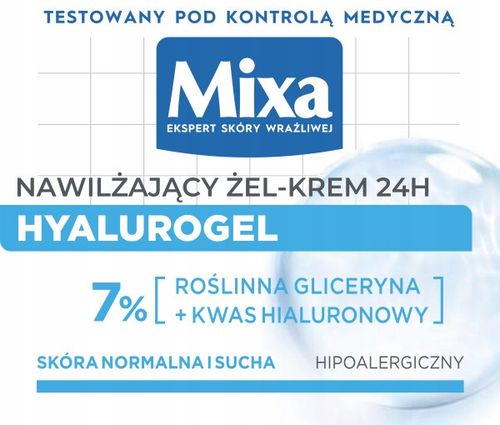 Mixa Hyalurogel Lekki Krem Intensywnie Nawilżający Do Twarzy 50 ml na Arena.pl