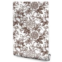 Tapeta Do Jadalni KWIATY Piwonie Rośliny Abstrakcja Styl Vintage