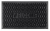 Wycieraczka podgumowana gumowa PCV poliester prostokątna 75 x 45 cm czarna