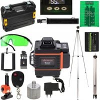 POZIOMICA LASEROWA 360° LASER KRZYŻOWY 4D + STATYW