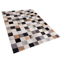 Dywan patchwork skórzany 160 x 230 cm wielokolorowy SOKE