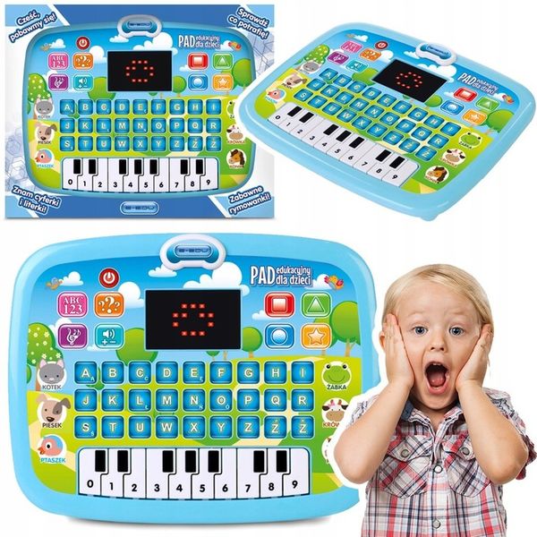 LAPTOP TABLET DOTYKOWY EDUKACYJNY KOMPUTER LCD PL zdjęcie 2