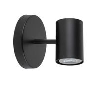 Ścienna lampa metalowa Luis do sypialni czarna okrągła