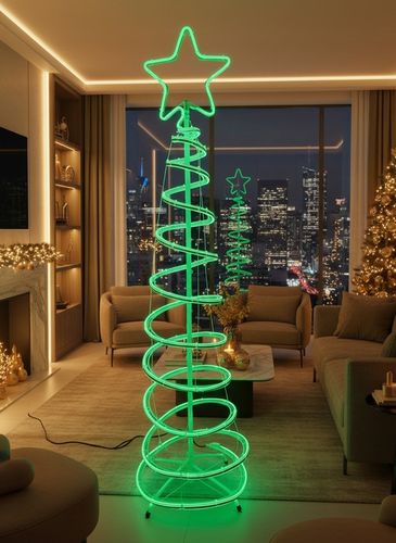 Choinka LED Neonowa Zielona 120 cm Świąteczna Ozdoba Świecąca Zewnętrzna na Arena.pl