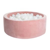 basen z kulkami Delsit 90x30cm aksamit różowy MAŁPISZON