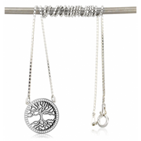 SREBRNY NASZYJNIK GWIAZD DRZEWO W KÓŁKU CELEBRYTKA SREBRO PRÓBY 925