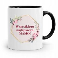 Kubek Czarny Dla Mamy Wszystkiego Najlepszego Mamo Z Nadrukiem Ze Zdjęciem