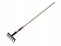 grabie 6-zębne z drewnianym trzonkiem prostym 130cm