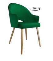 Krzesło obrotowe Velvet podstawa złota MG25