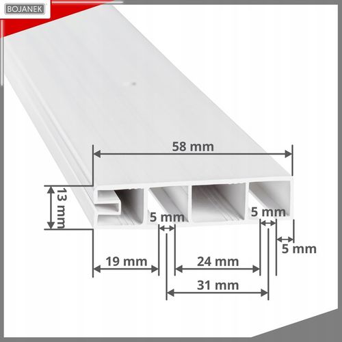 KARNISZ Podwójny z Maskownicą Szyna Sufitowa PCV Biała 300cm z Osłoną na Arena.pl