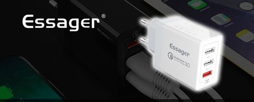 Szybka ładowarka sieciowa zasilacz 3x USB 30W QC3 na Arena.pl