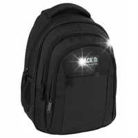 BackUP Plecak szkolny unisex black czarny O56 Derform