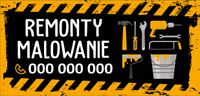 BANER REKLAMOWY PROJEKT 130x80cm REMONTY MALOWANIE