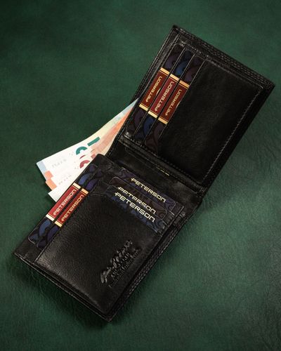 składany portfel męski ze skóry naturalnej - peterson na Arena.pl