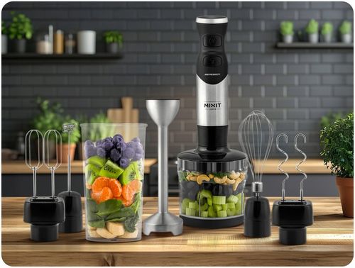 Blender ręczny 1500W czarny Berdsen tytanowe ostrza wielofunkcyjny 6w1 na Arena.pl