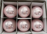 Szklane bombki choinkowe RÓŻ POŁYSK 8cm